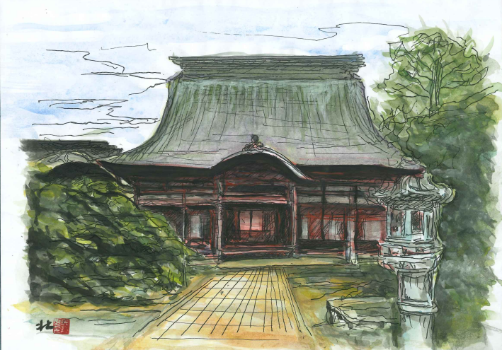 定林寺本堂外景(矢作作)